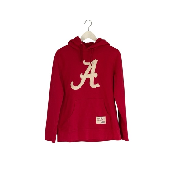 Alabama Crimson Tide Red Embroidered Hoodie Football Sweatshirt Size Medium - Picture 3 of 6